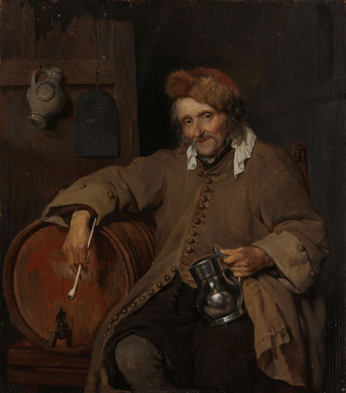 The Old Drinker, Gabriël Metsu, c. 1661 - c. 1663