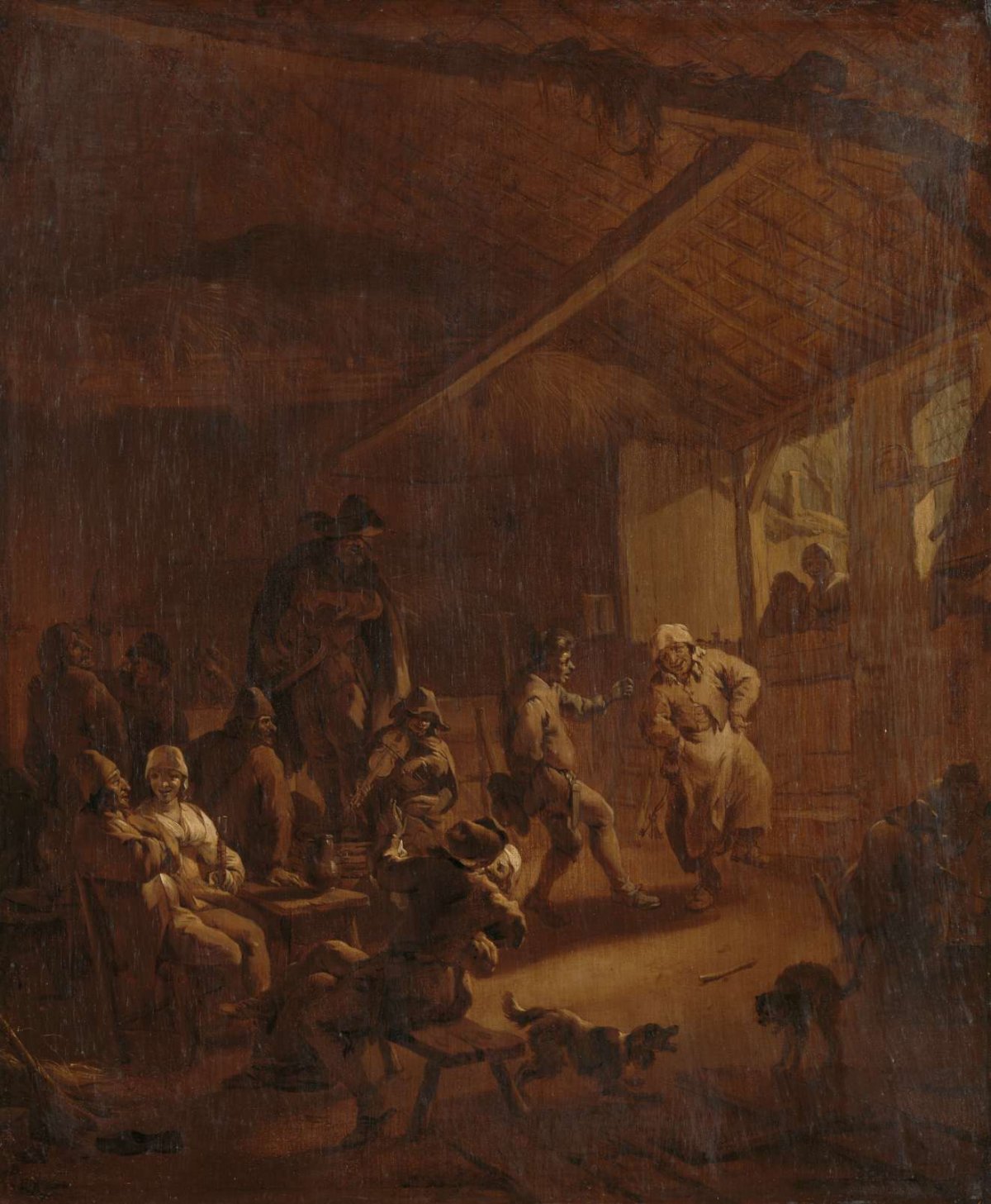 Peasants Dancing in a Barn, Nicolaes Pietersz Berchem, 1655 - 1683