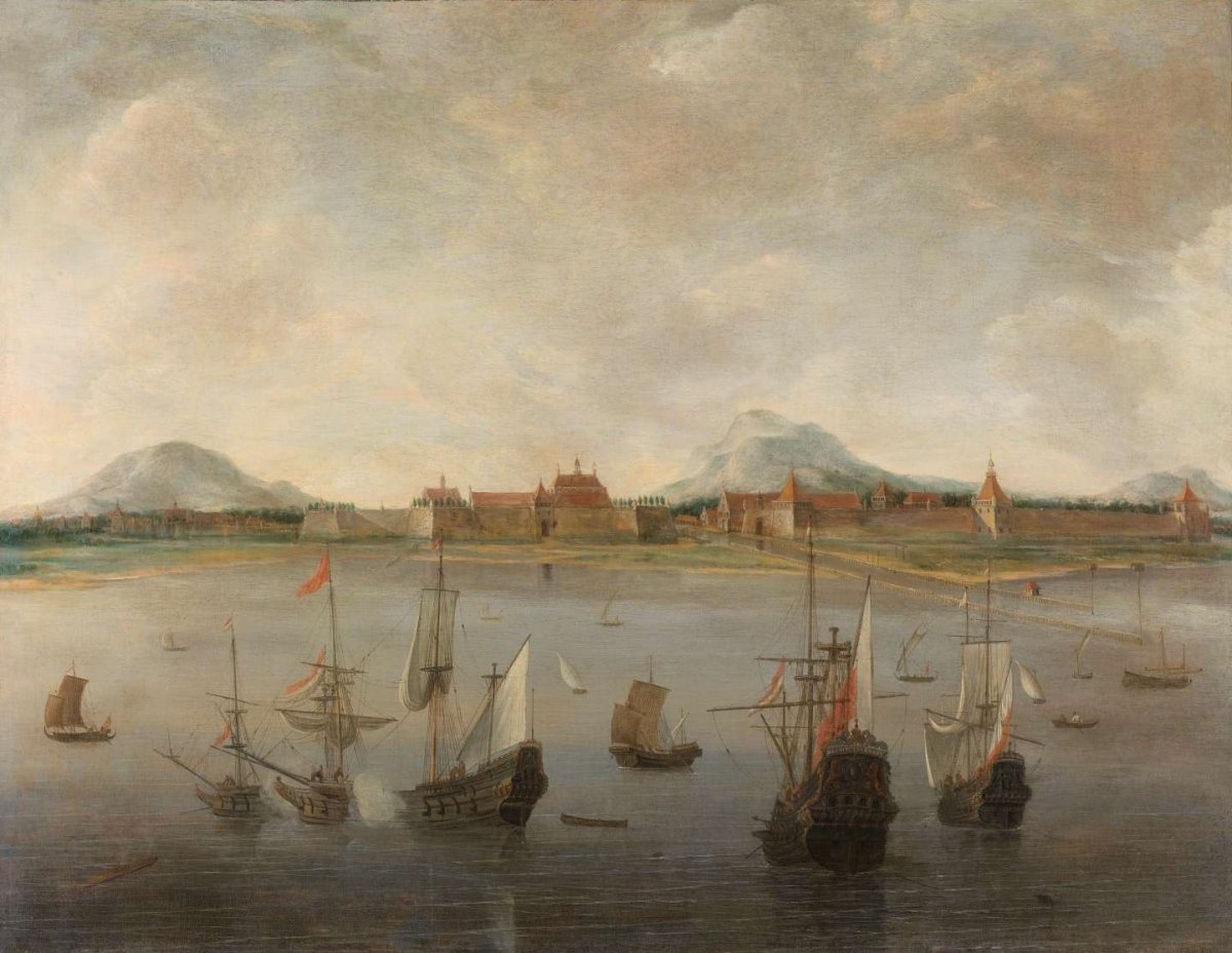 View of Batavia, Hendrick Jacobsz. Dubbels, 1640 - 1676