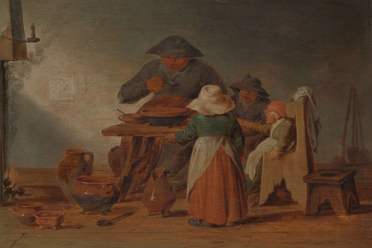 Peasant Meal, Jan Jansz Buesem, c. 1625 - c. 1635