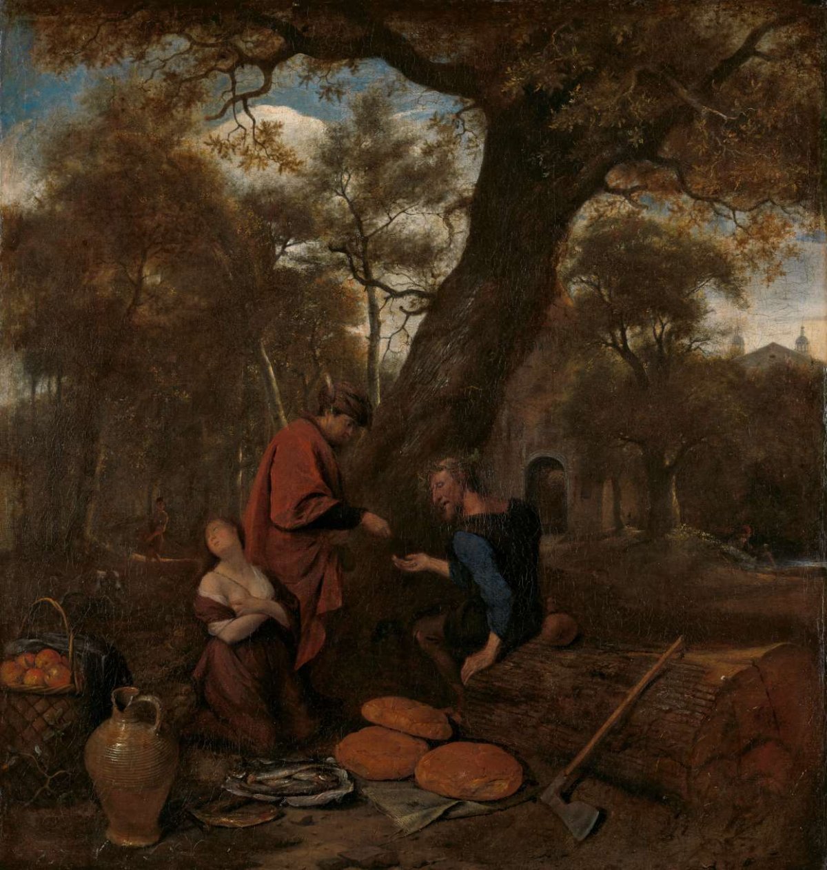 Erysichthon selling his daughter, Jan Havicksz. Steen, 1650 - 1660