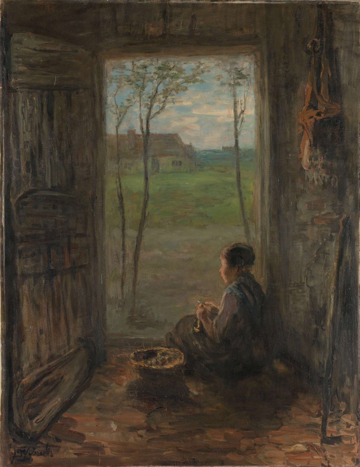 A Laren Scene, Jozef Israëls, 1905