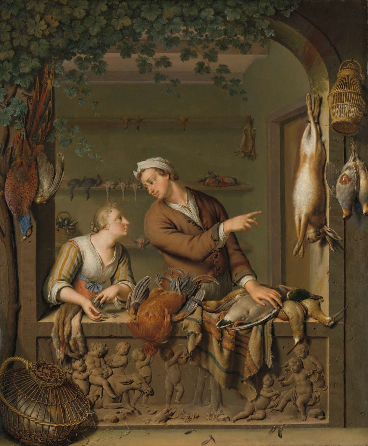 The Poultry Seller, Willem van Mieris, 1733