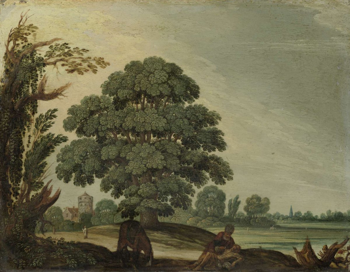 Landscape with the Good Samaritan, Adam Elsheimer, 1600 - 1660