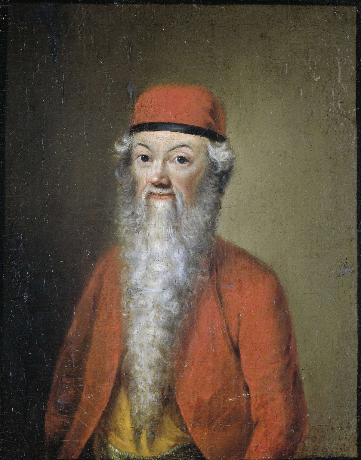 Naive or caricatured portrait of Jean-Etienne Liotard at about age 54, anonymous, c. 1752 - c. 1800