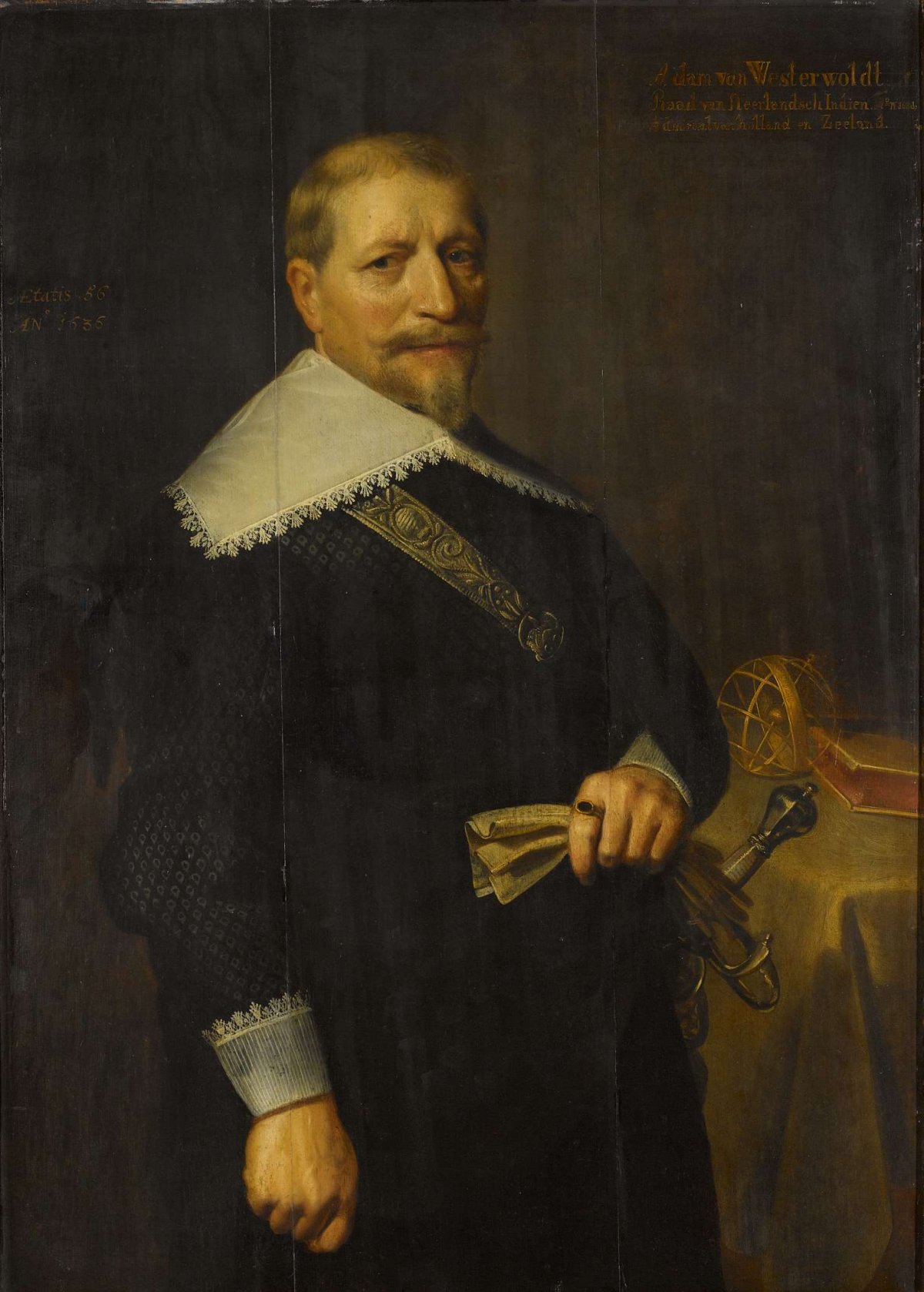 Portrait of Adam van Westerwolt (1580-1639), anonymous, 1636