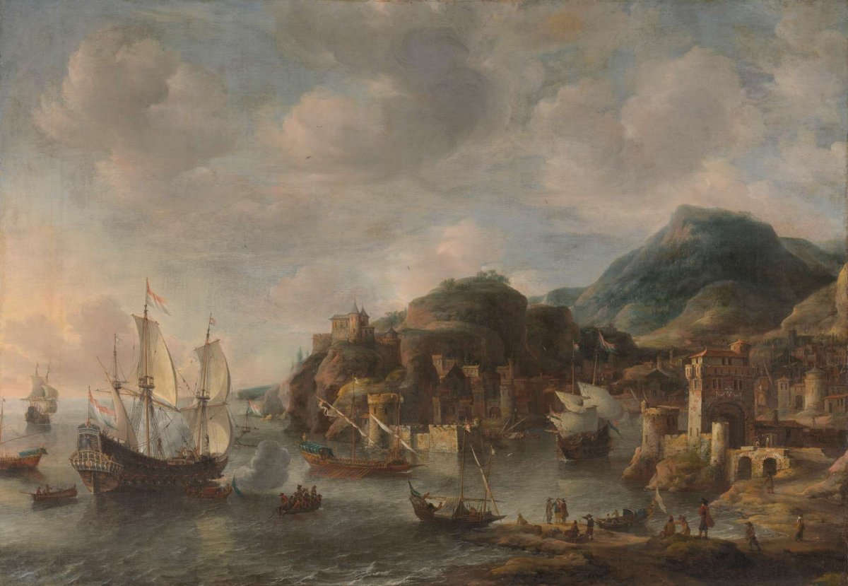 Dutch Ships in a Foreign Port, Jan Abrahamsz. Beerstraten, 1658