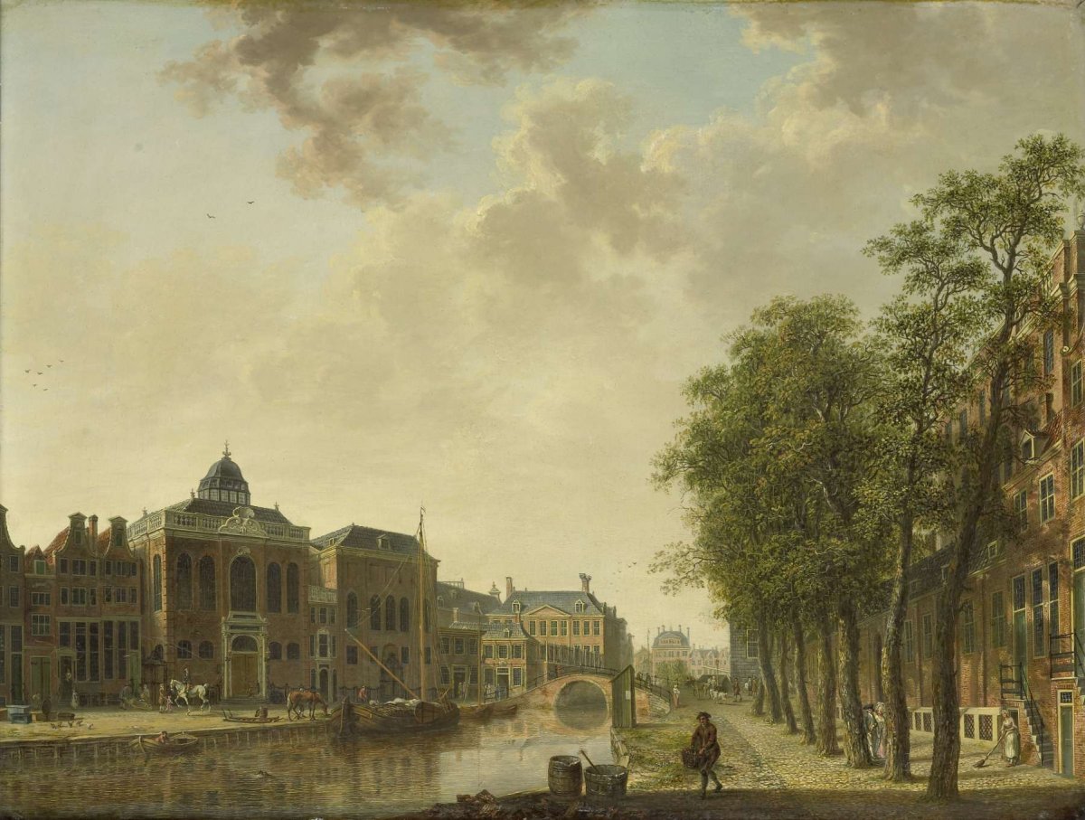 View of the Houtmarkt, Amsterdam, Hendrik Keun, c. 1760 - c. 1787