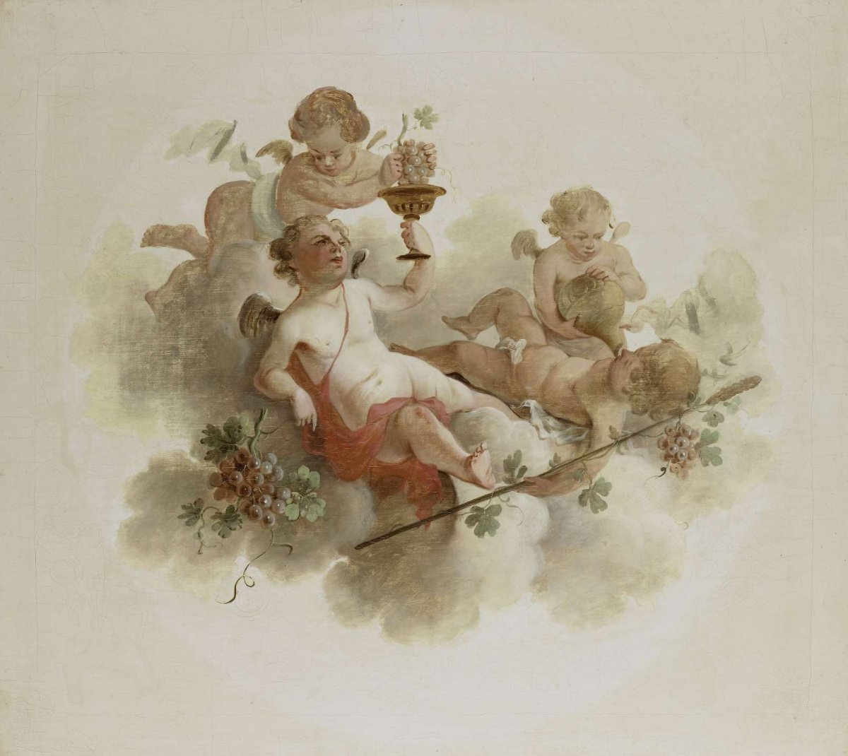 Four Putti with Grapes, anonymous, c. 1725 - c. 1774