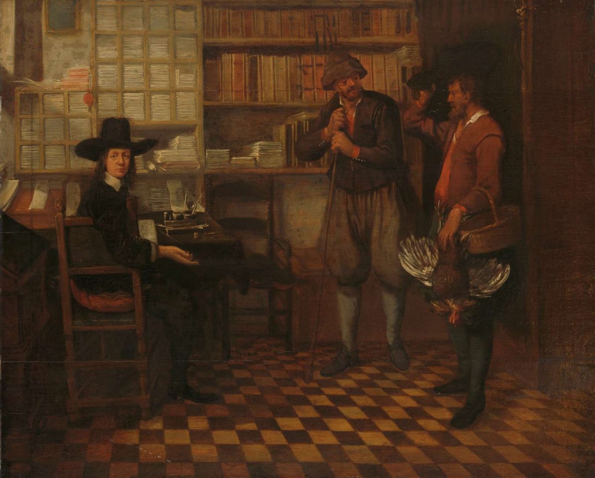 The Tenant Farmer's Rent, Quiringh Gerritsz. van Brekelenkam, 1660 - 1668