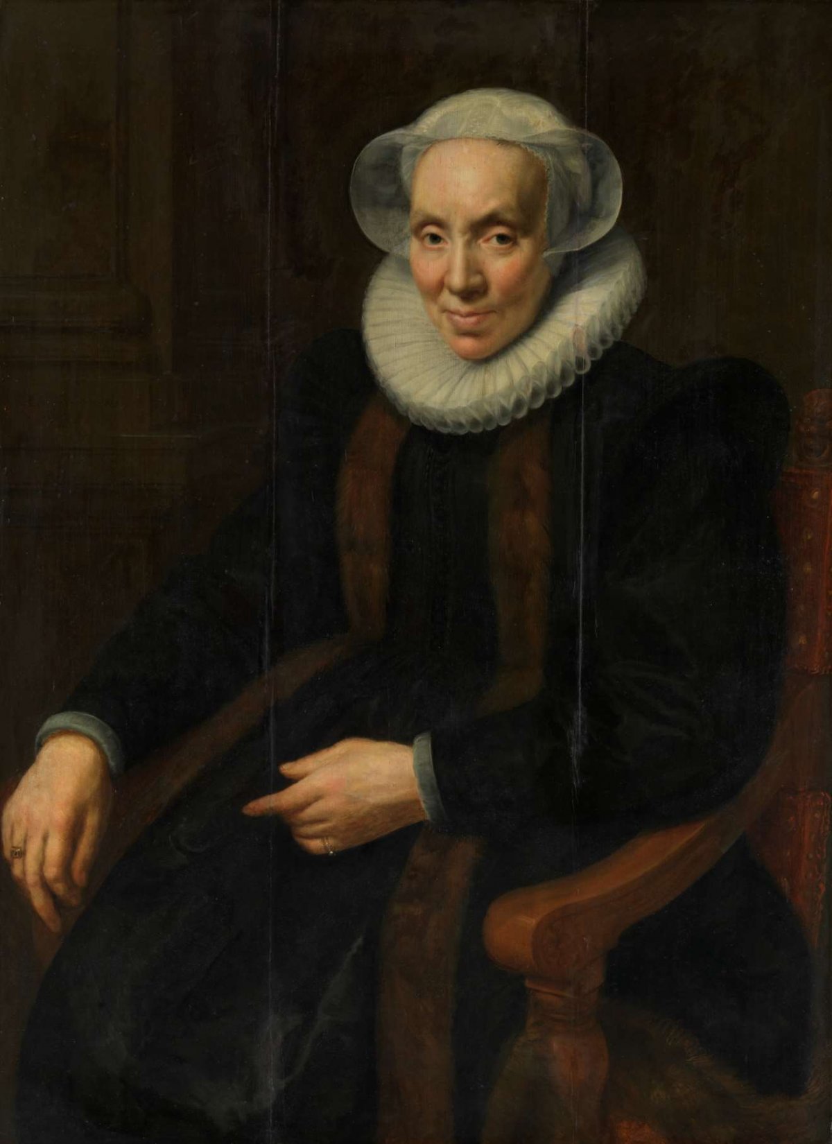 Portrait of Maria van Utrecht (c. 1552/53-1629), Paulus Moreelse, 1615