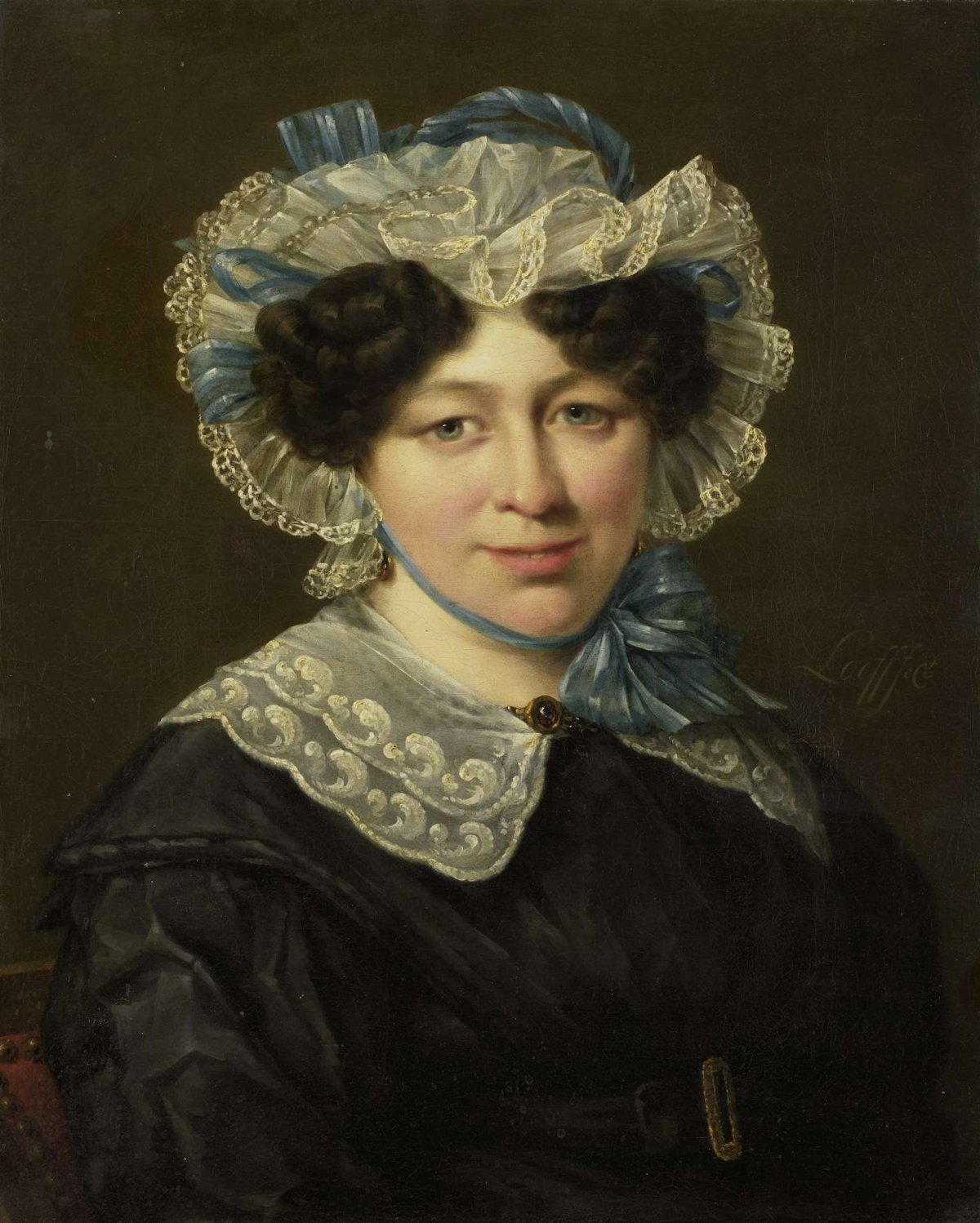 Portrait of Maria Adriana van der Sluys, Wife of Hermanus Martinus Eekhout, Hillebrand Dirk Loeff, 1830 - 1838