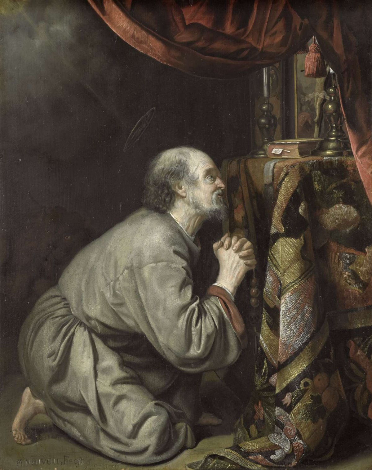 St. Jerome, Matthijs Naiveu, 1676