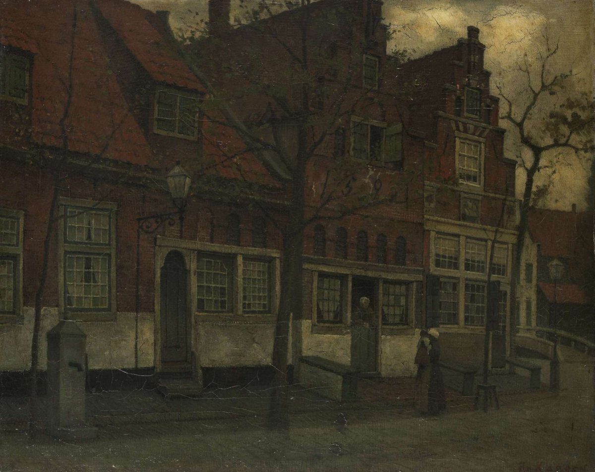 Houses on the Breedstraat, Enkhuizen, Eduard Karsen, 1885 - 1900