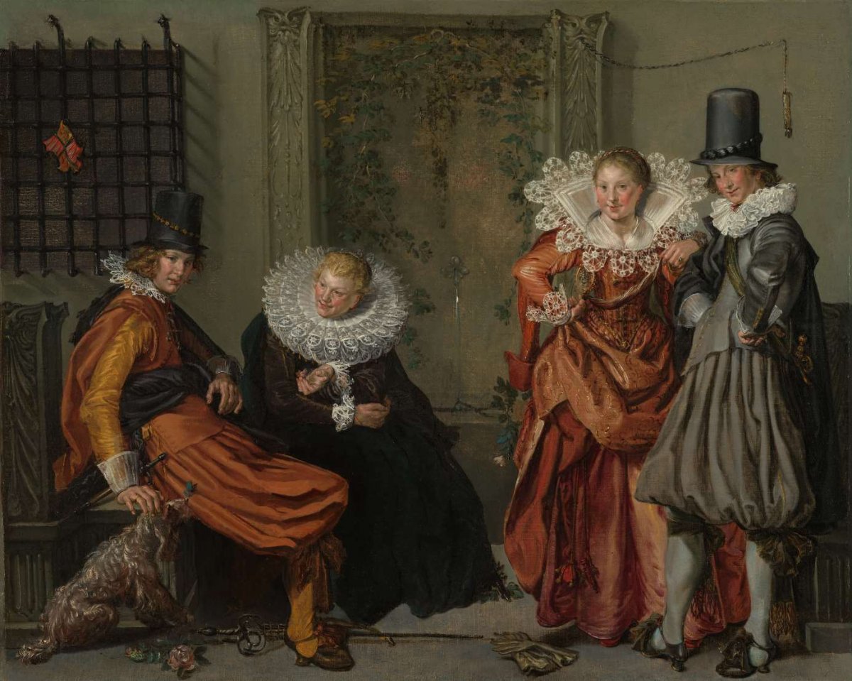 Elegant Couples Courting, Willem Pietersz Buytewech, c. 1616 - c. 1620