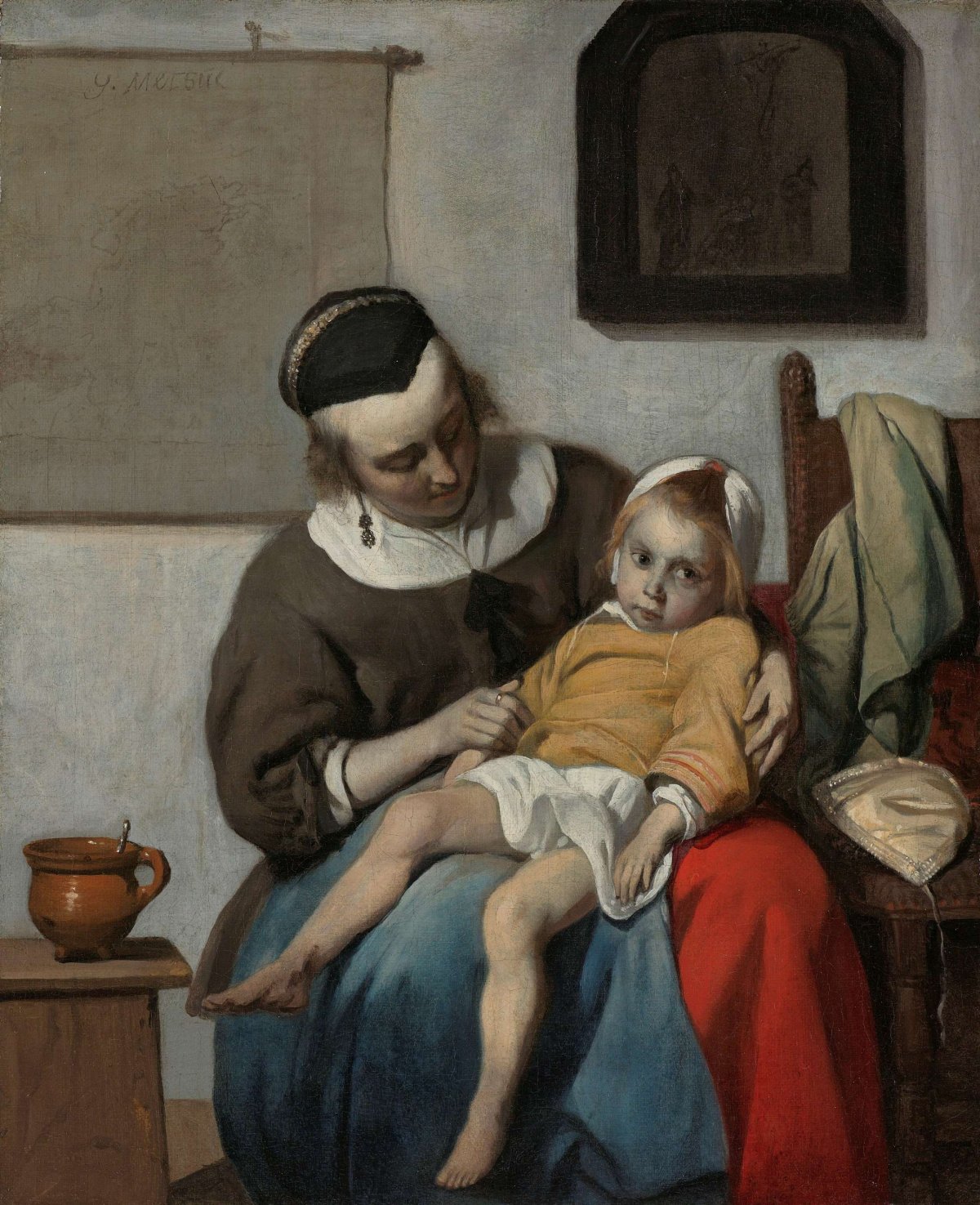 The Sick Child, Gabriël Metsu, c. 1664 - c. 1666