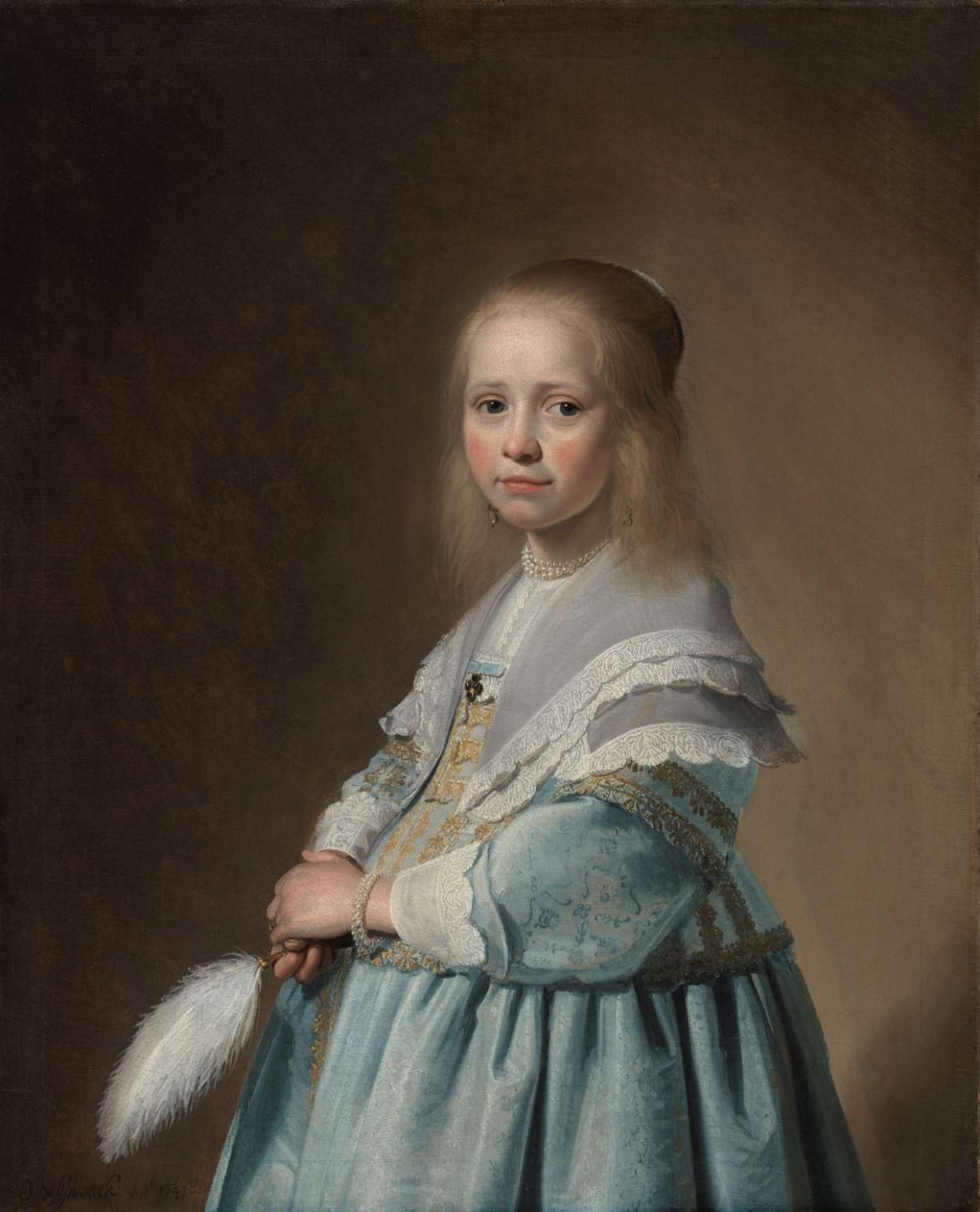Portrait of a Girl Dressed in Blue, Johannes Cornelisz. Verspronck, 1641