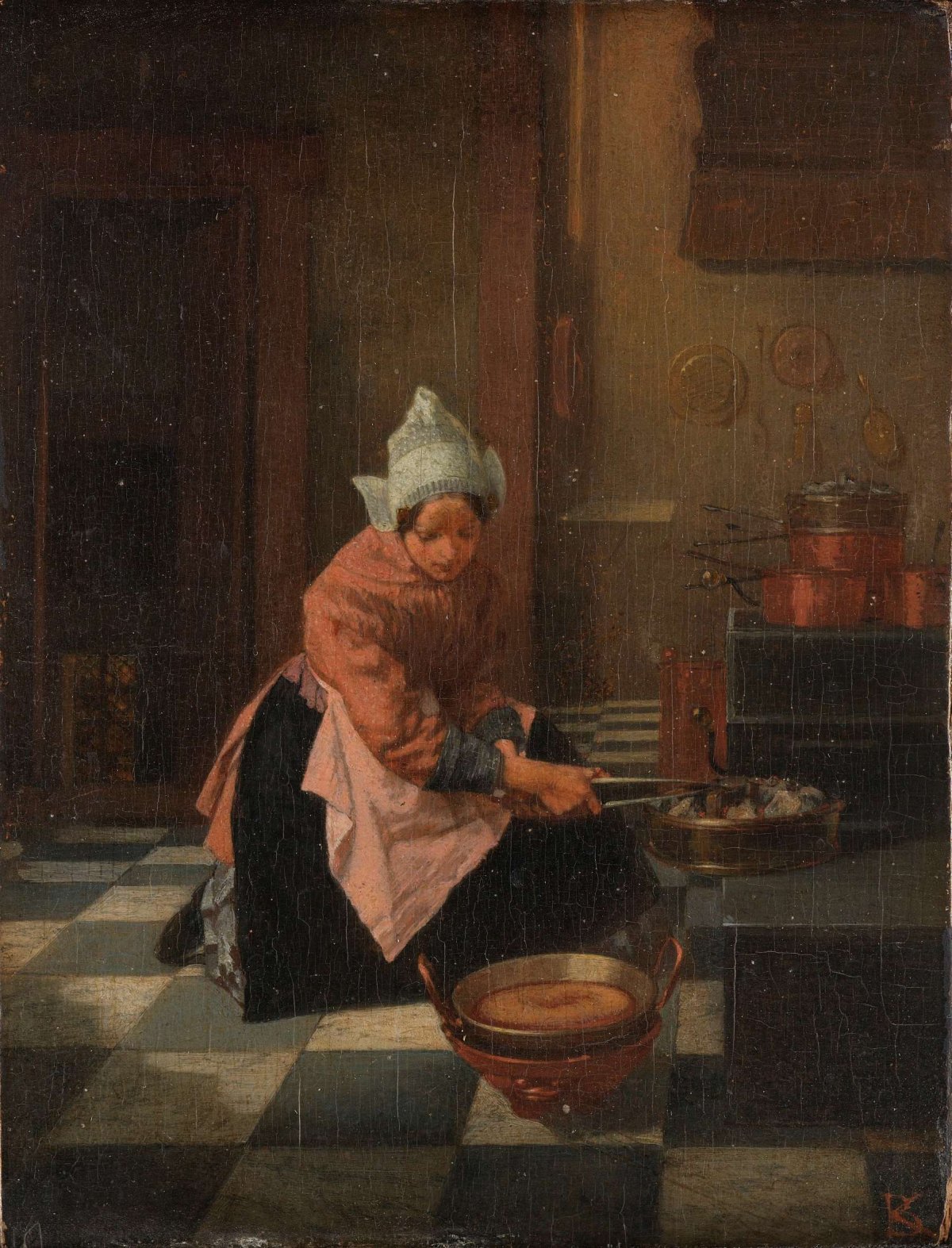 The Waffle Maker, Alexander Hugo Bakker Korff, c. 1850 - c. 1882