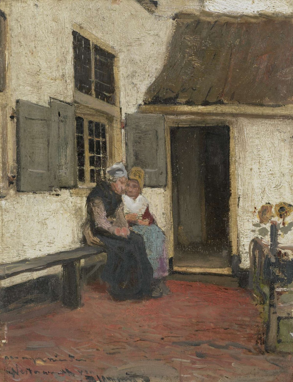 Neighborly Gossip, Bernardus Johannes Blommers, c. 1880 - c. 1907