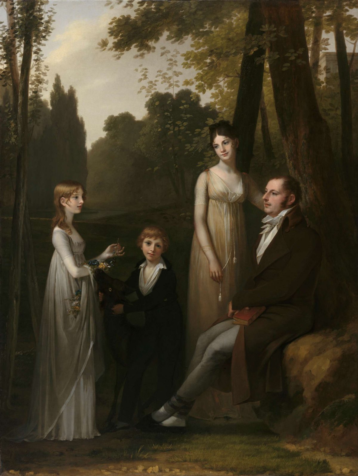 Portrait of Rutger Jan Schimmelpenninck and Catharina Nahuys with their Children, Pierre Prud'hon, 1801 - 1802