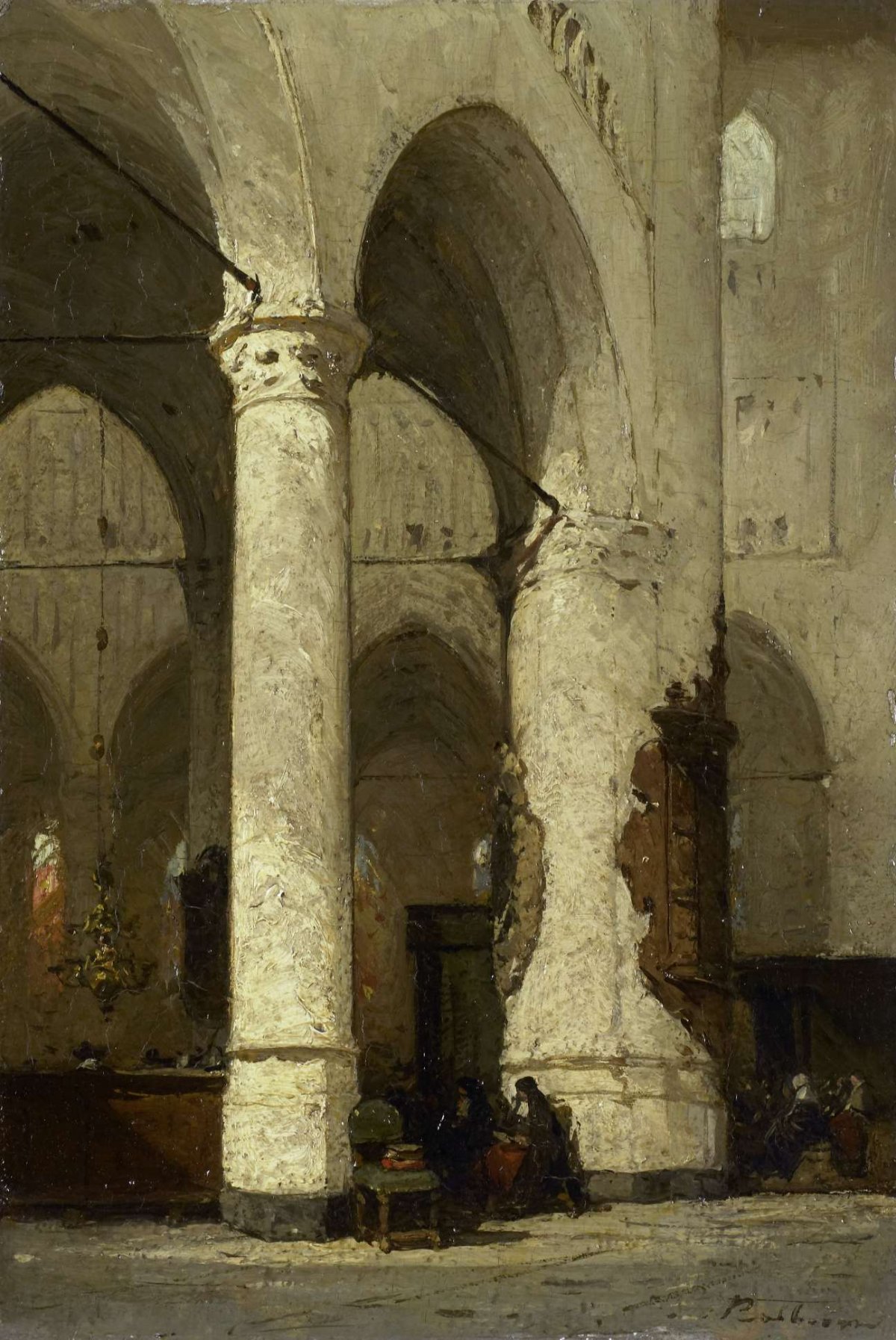 Interior of the 'Hooglandse' Church, Leiden, Johannes Bosboom, c. 1840 - c. 1891