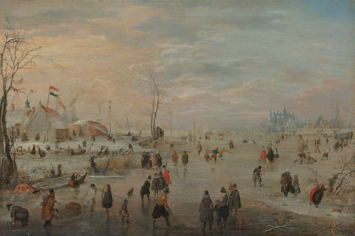 Enjoying the Ice, Hendrick Avercamp, c. 1615 - c. 1620