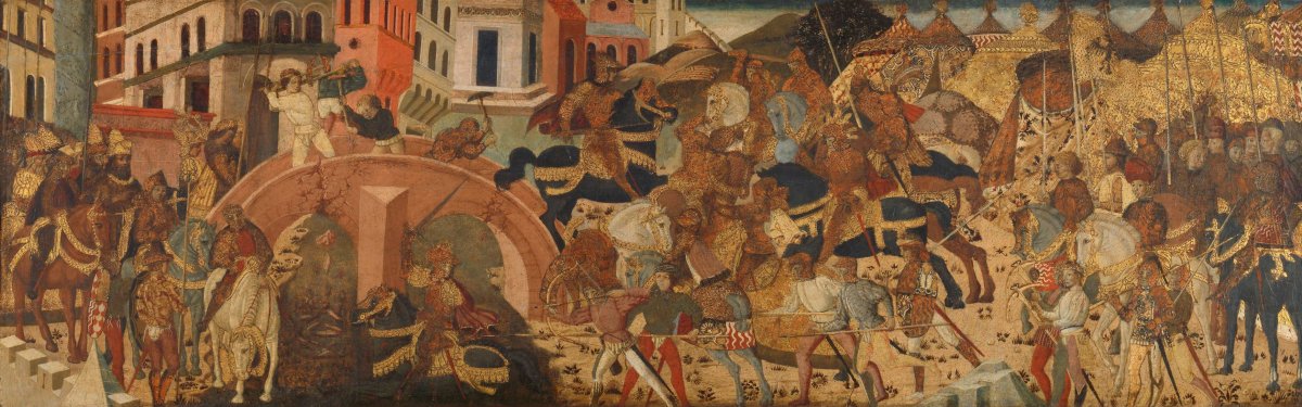 Horatius Cocles Defending the Sublician Bridge, anonymous, c. 1450