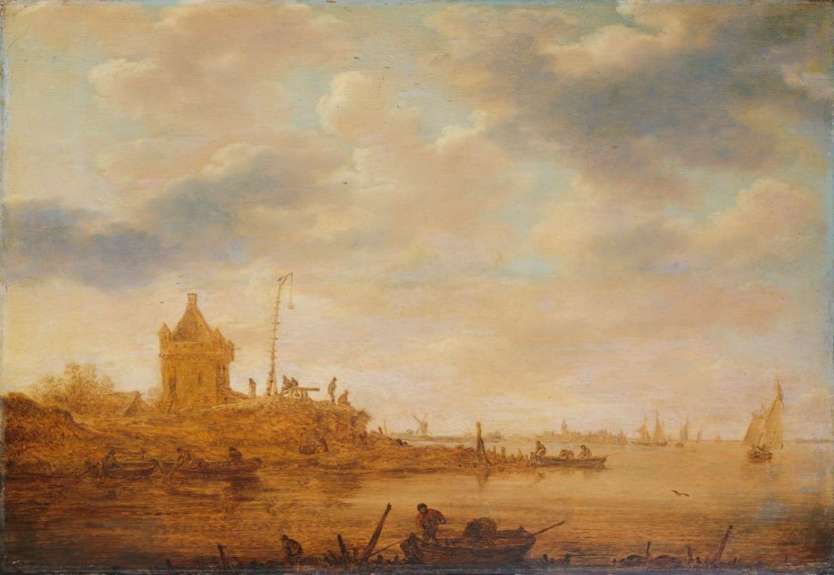 River View with Sentry Post, Jan van Goyen, 1644