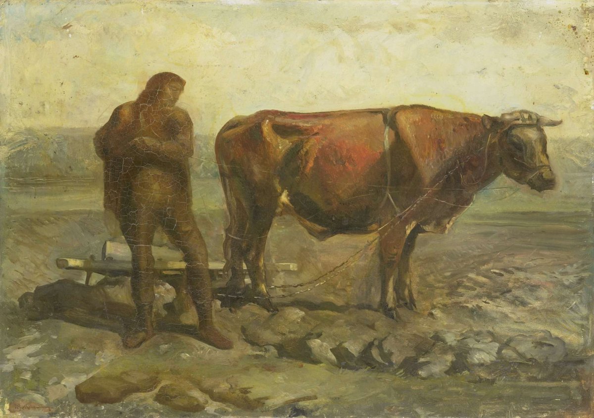 Plowing Peasant, Willem van Konijnenburg, c. 1905