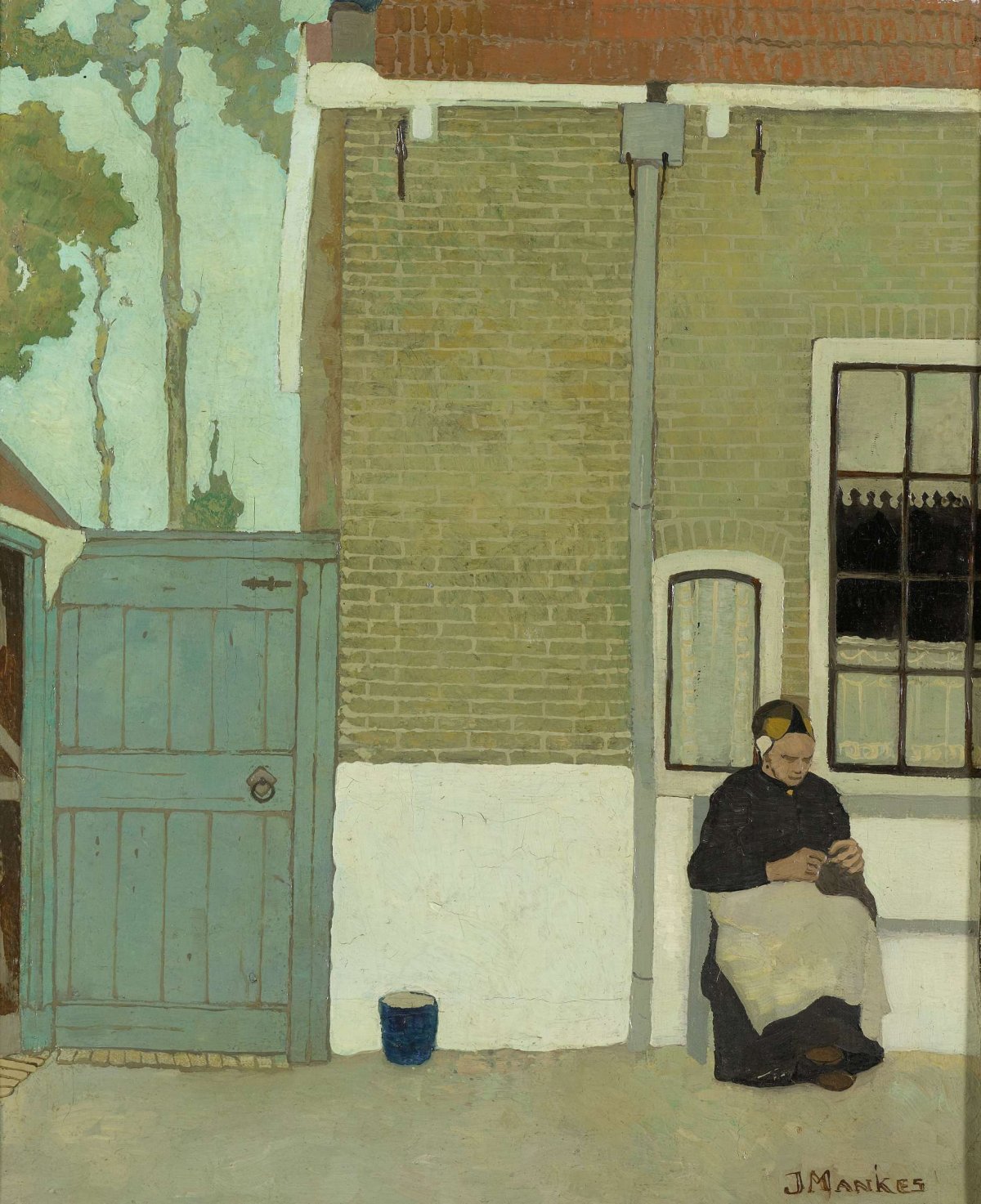 Woman in front of her house, Jan Mankes, 1914