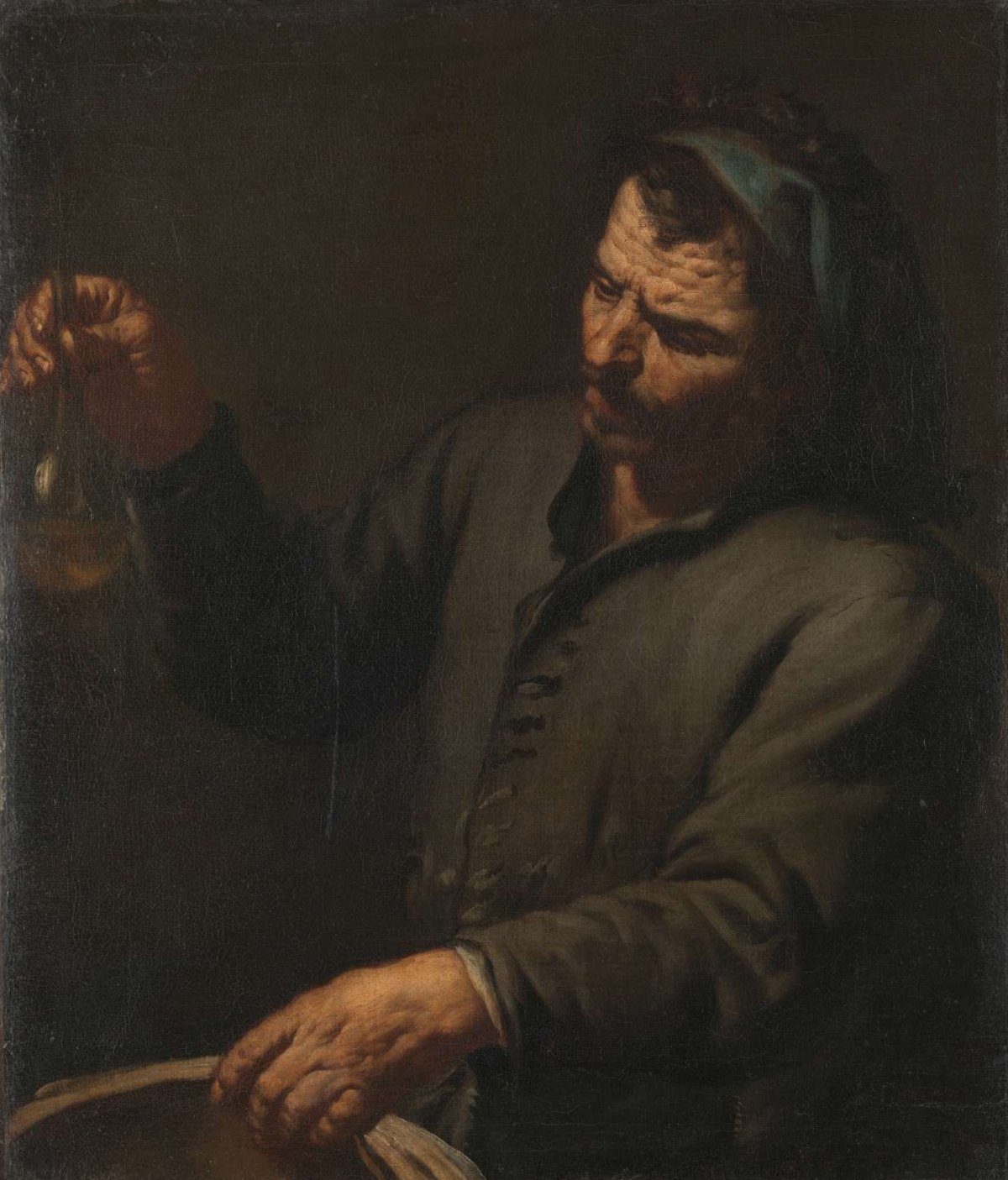 Man with Urine Bottle in his Hand, Antonio Zanchi, c. 1650 - c. 1674