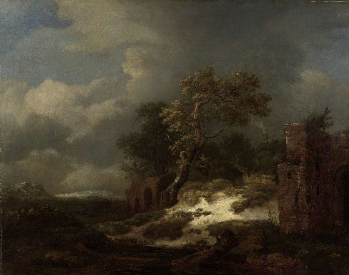 Landscape with Ruins, Jacob Isaacksz van Ruisdael, 1650 - 1682