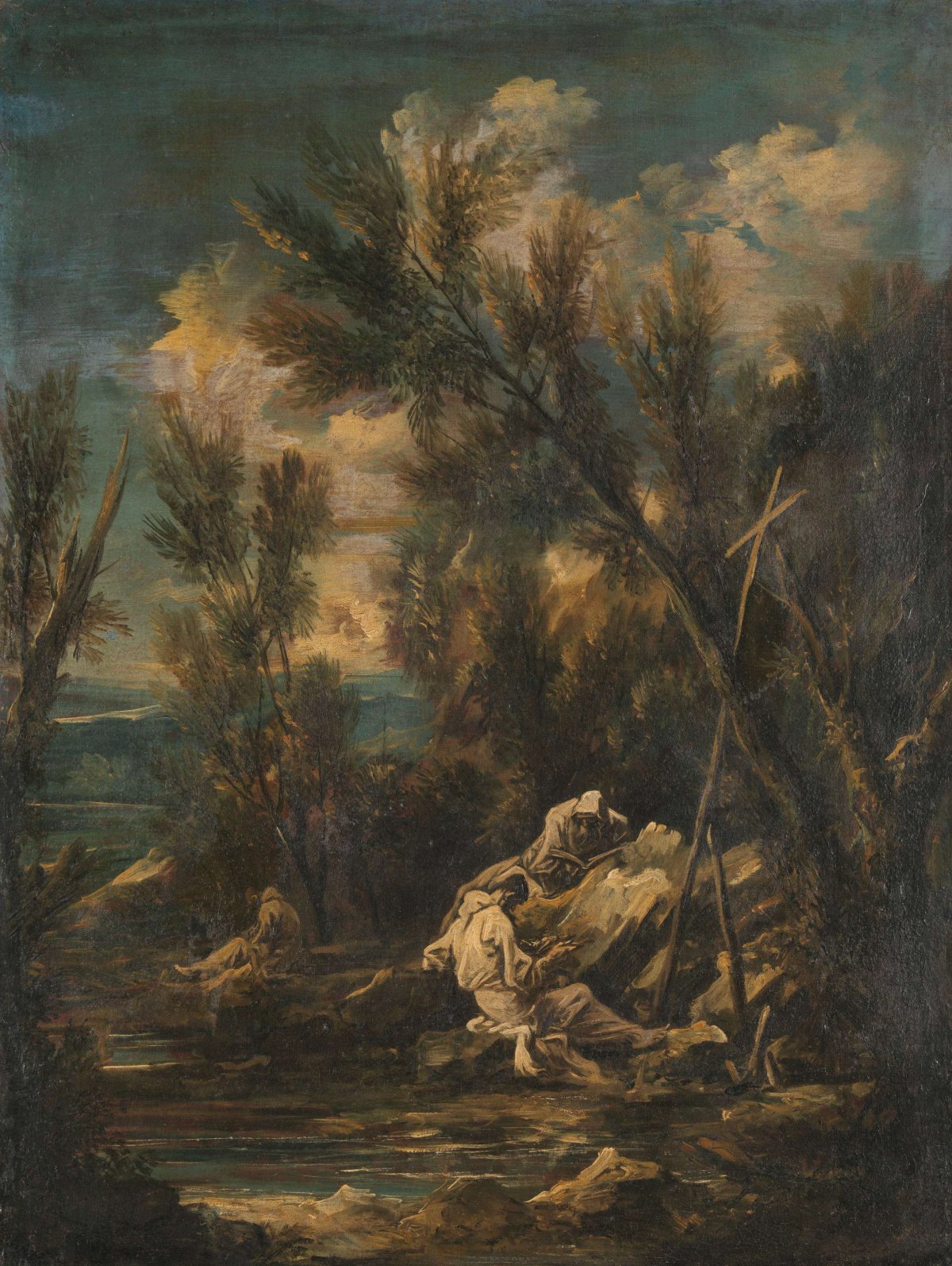 Carthusian Monks in a Landscape, Alessandro Magnasco, 1700 - 1749