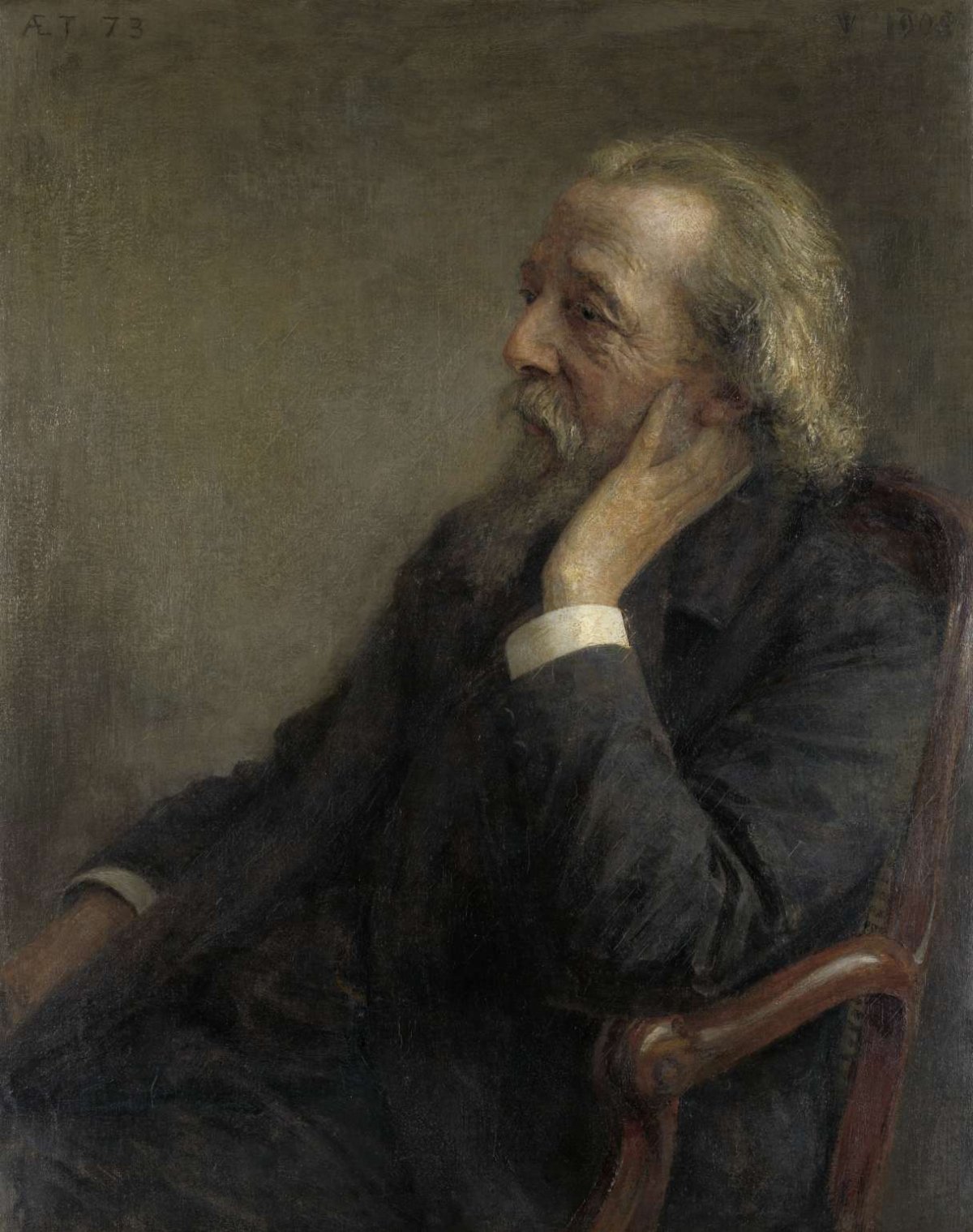 Portrait of Rev. Petrus Hermannus Hugenholtz (1834-1911), founder of the Free Congregation, Jan Veth, 1908