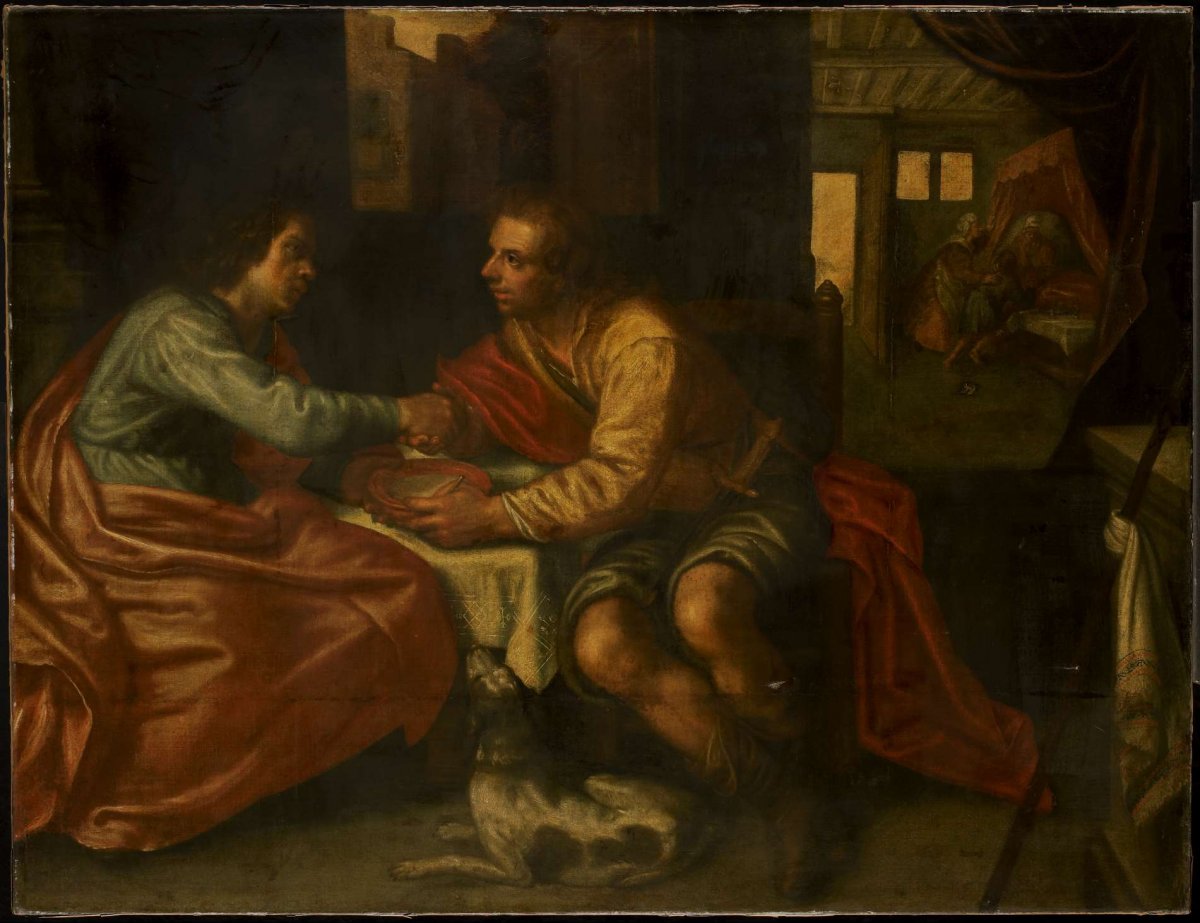 Esau selling his Birthright, Paulus Moreelse, after 1609