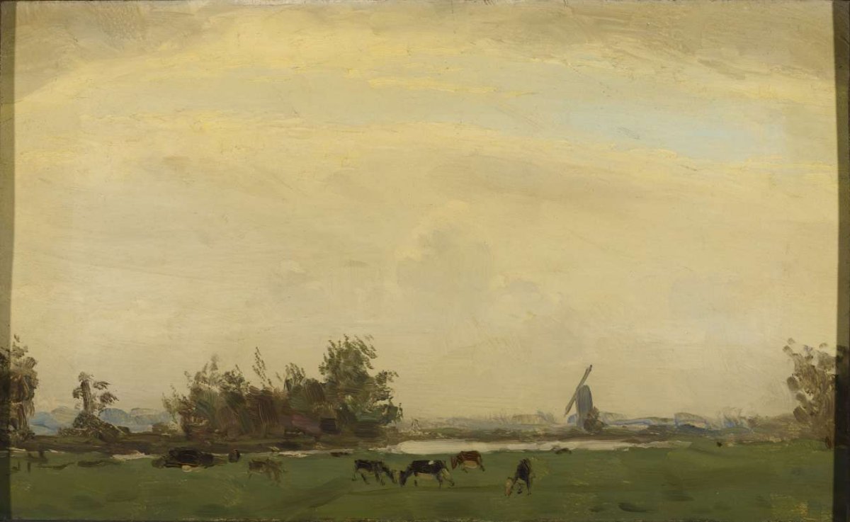Meadow Landscape on the Spaarne, Gerrit Willem Dijsselhof, 1890 - 1919