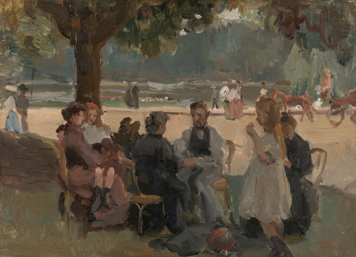 In the Bois de Boulogne near Paris, Isaac Israels, c. 1906