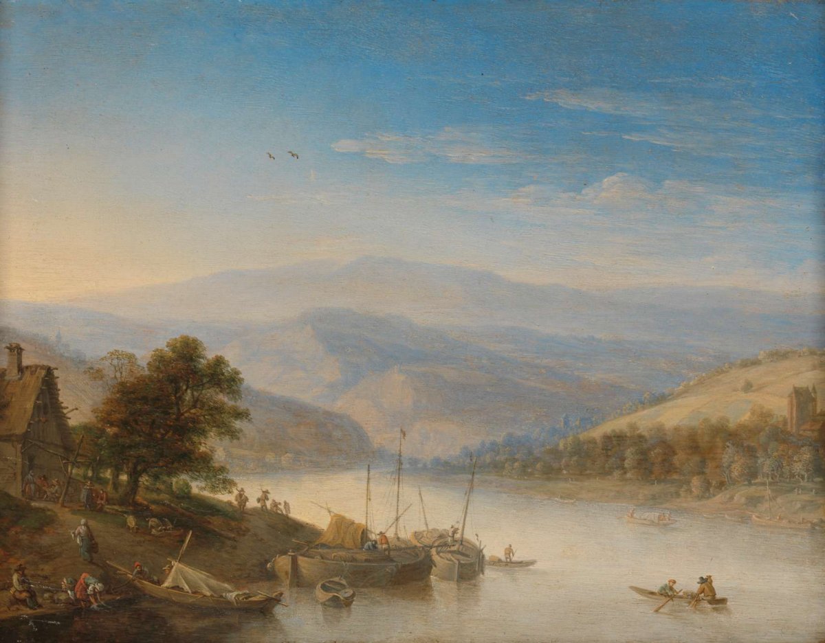View of the Rhine River near Andernach, Herman Saftleven, 1655