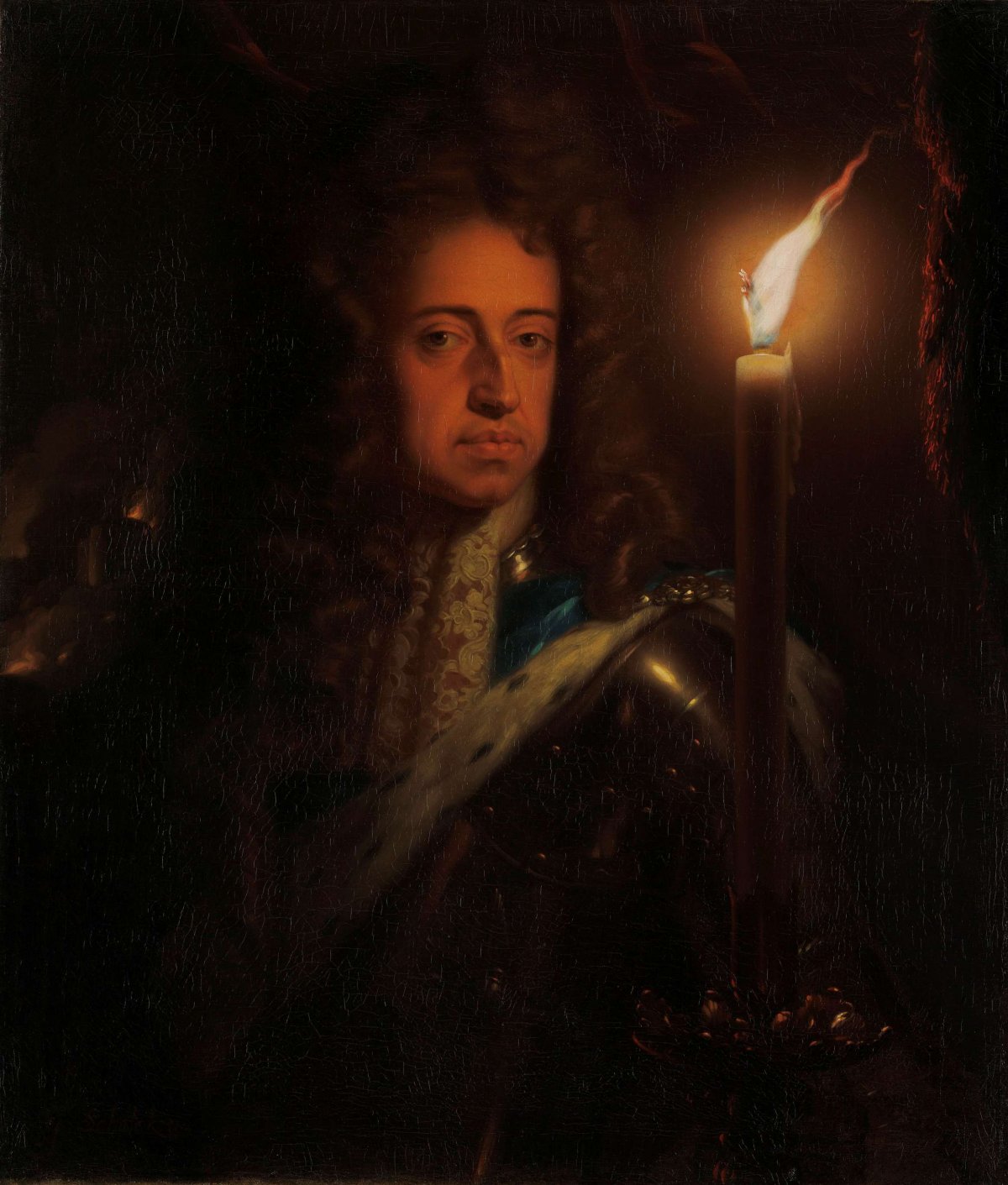 Portrait of Willem III, Prince of Orange, King of England and Stadtholder, Godfried Schalcken, c. 1692 - c. 1697