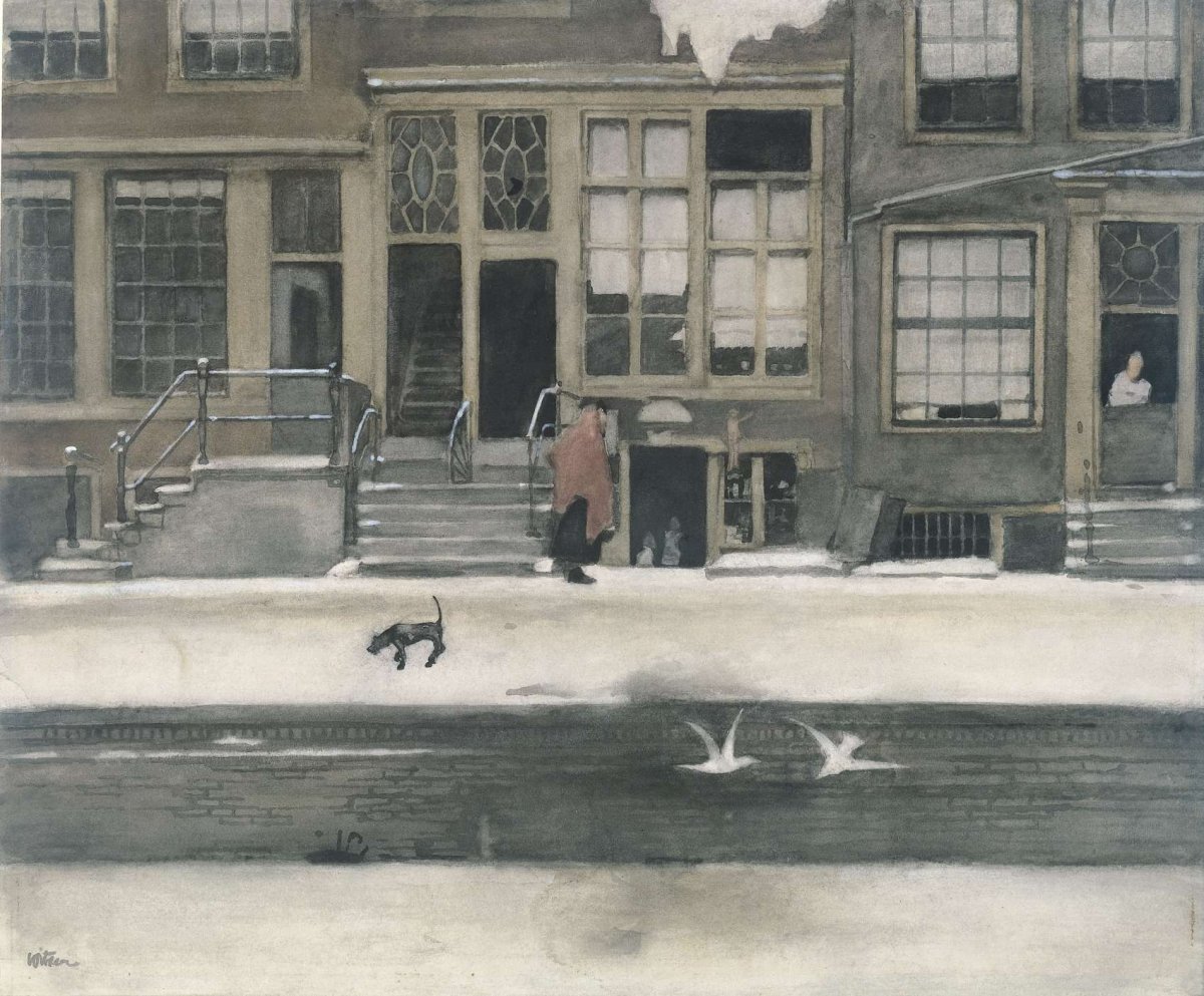 The Kromboomsloot in Amsterdam, Willem Witsen, 1870 - 1919