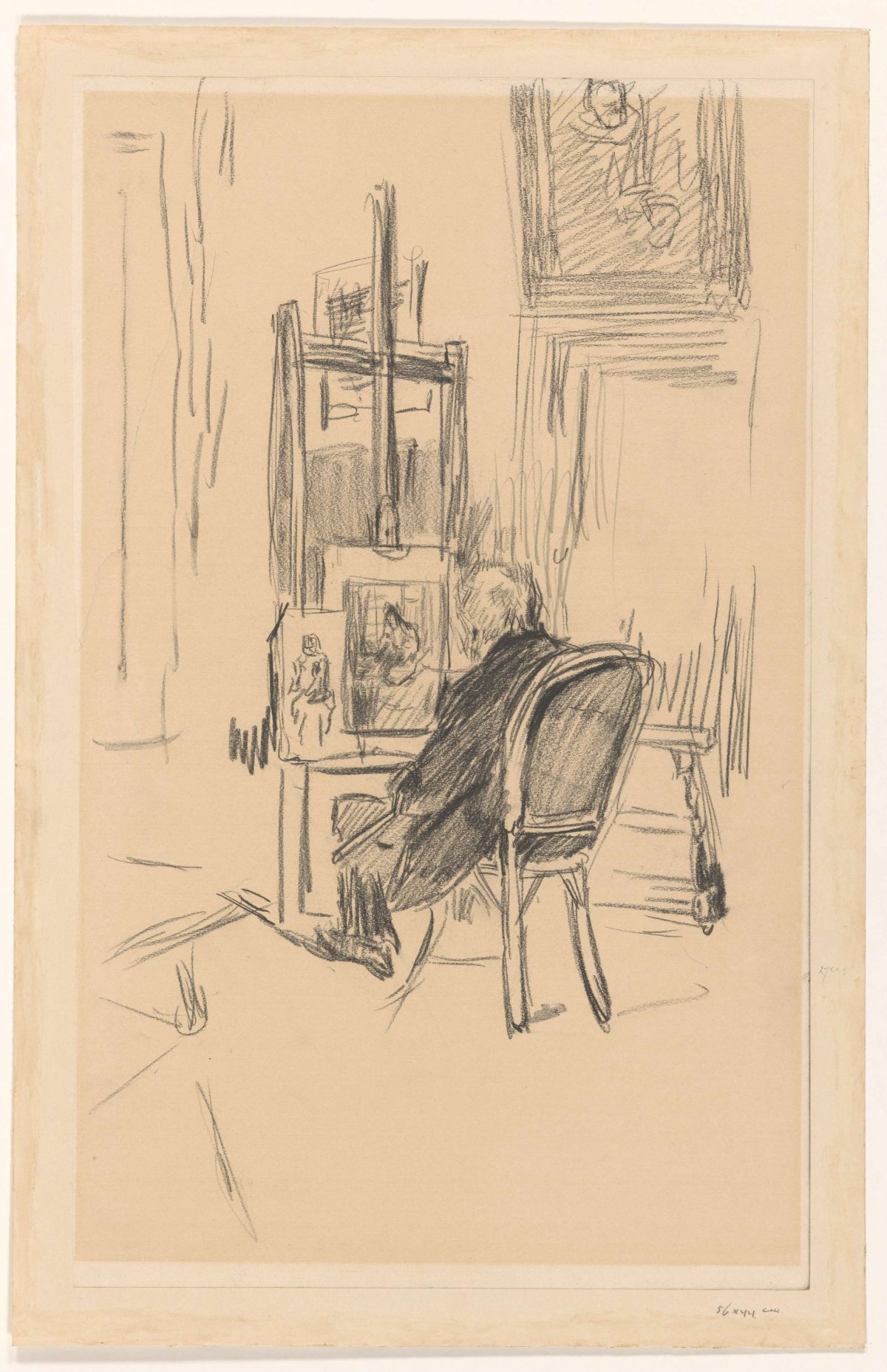 Jozef Israels in zijn atelier, Isaac Israels, 1875 - 1924