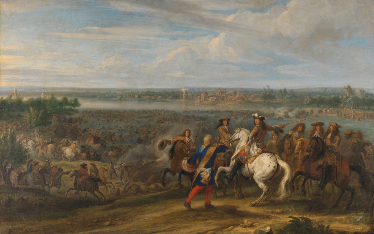 Louis XIV Crossing into the Netherlands at Lobith, Adam Frans van der Meulen, 1672 - 1690