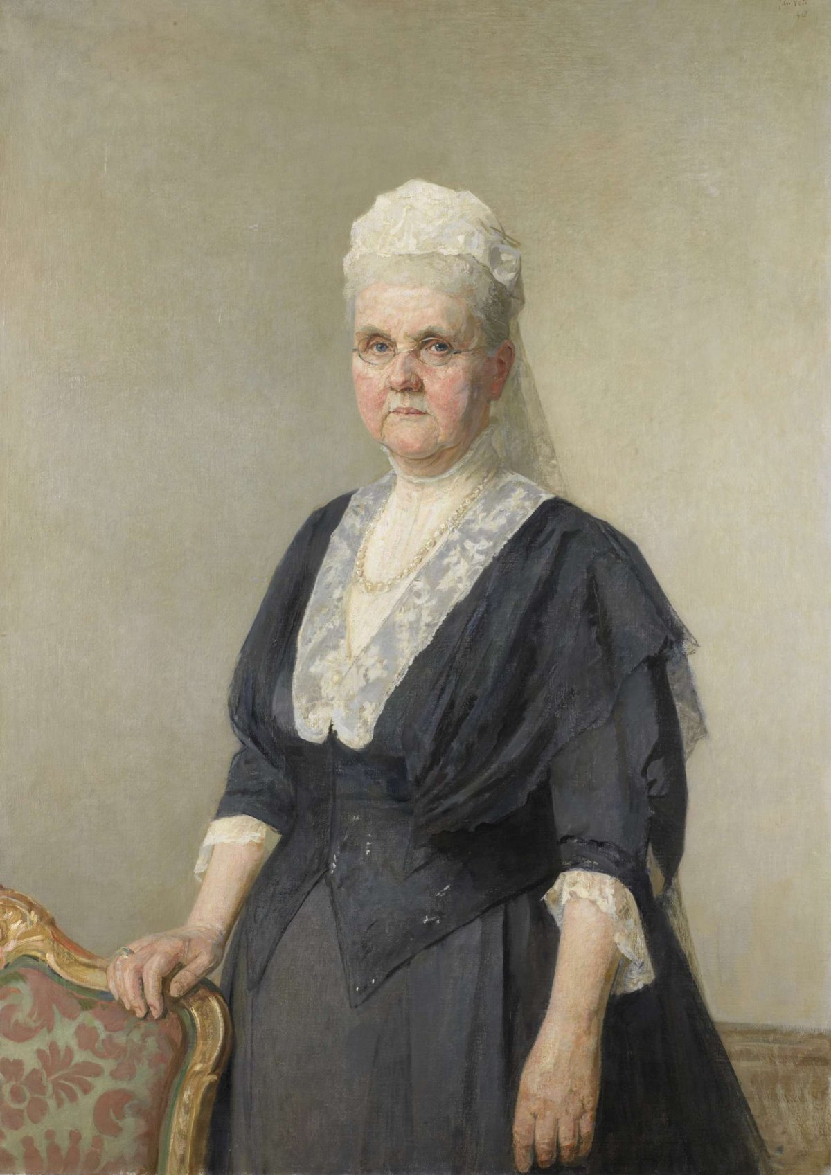 Queen Emma, Princess of Waldeck-Pyrmont. Widow of King William III, Jan Veth, 1918