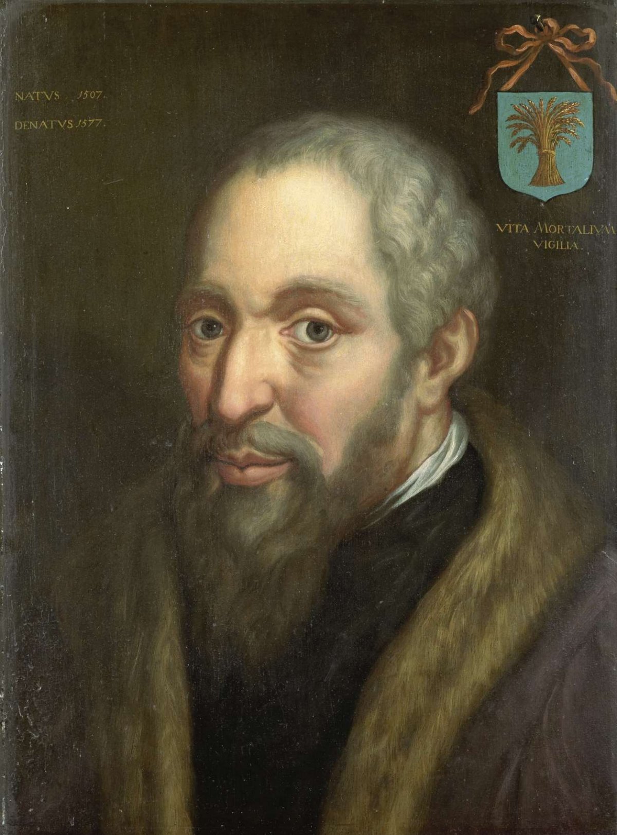 Portrait of Viglius ab Zuichemus, Frisian Jurist, President of the Privy Council and Member of the Council of State, anonymous, c. 1570
