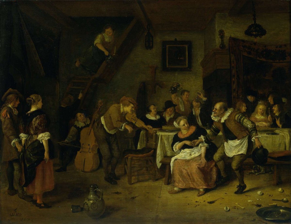 Peasant wedding, Jan Havicksz. Steen, 1672