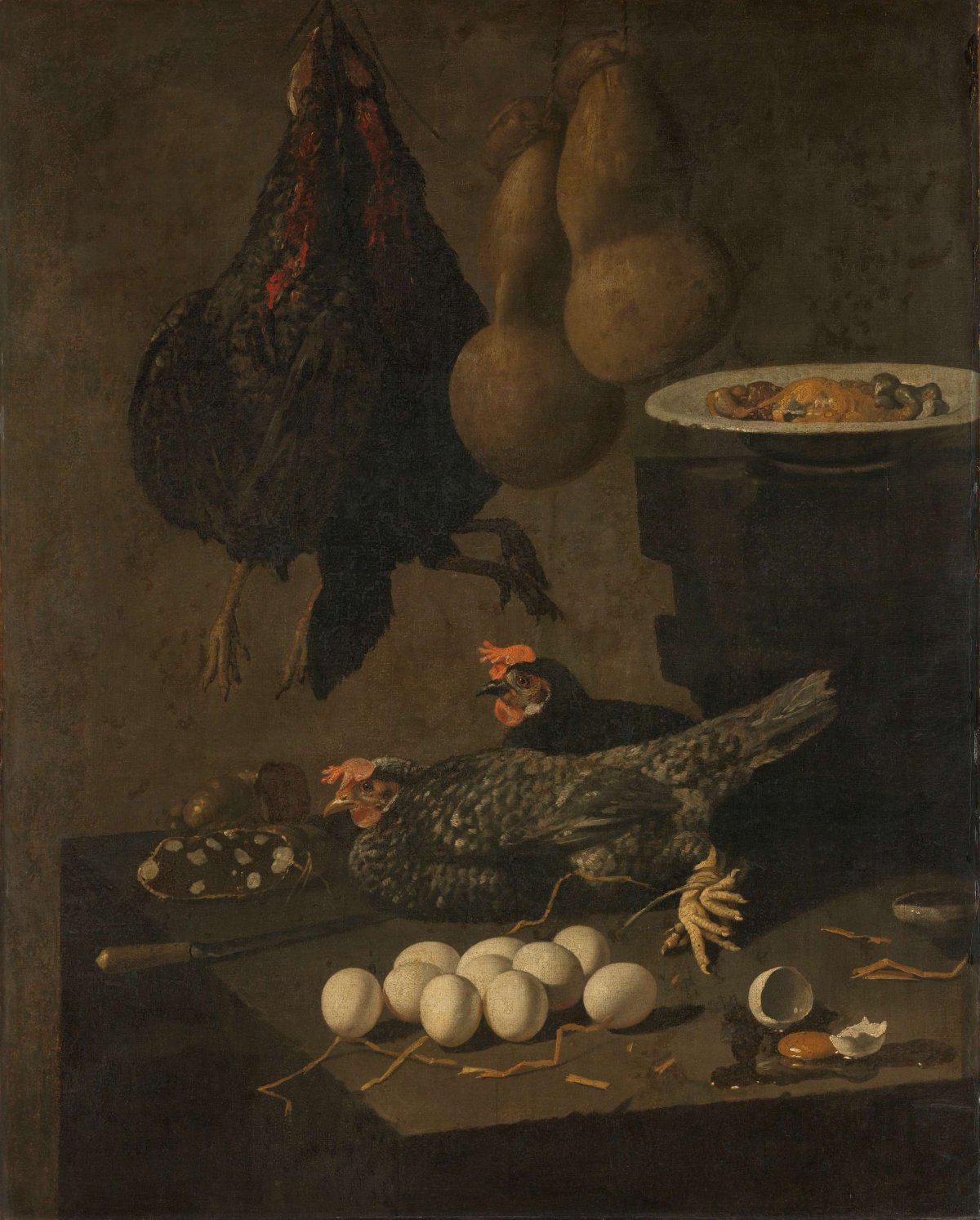 Still Life with Chickens and Eggs, Giovanni Battista Recco, 1640 - 1660
