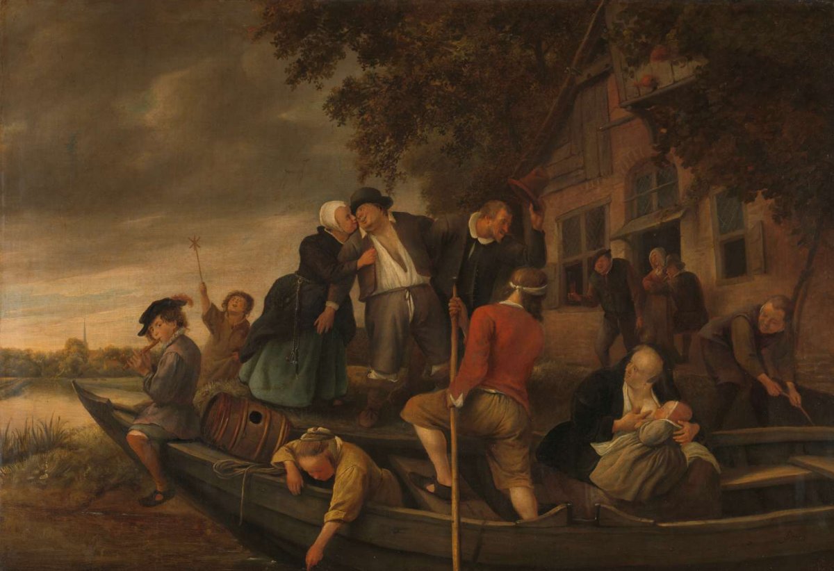 The merry homecoming, Jan Havicksz. Steen, 1670 - 1679