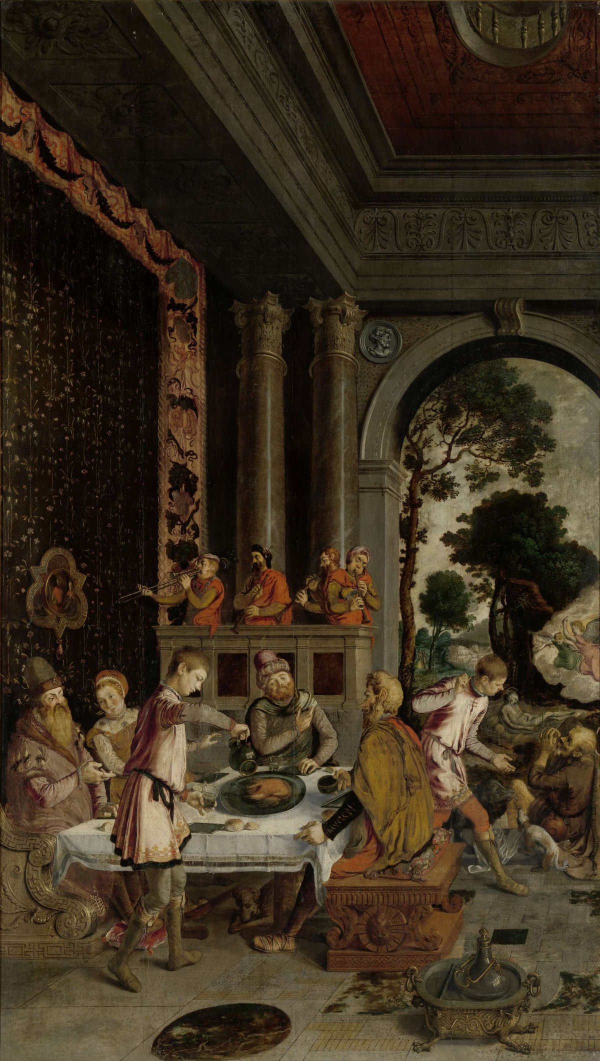 Parable of the Rich Man and Poor Lazarus, anonymous, c. 1550 - c. 1575