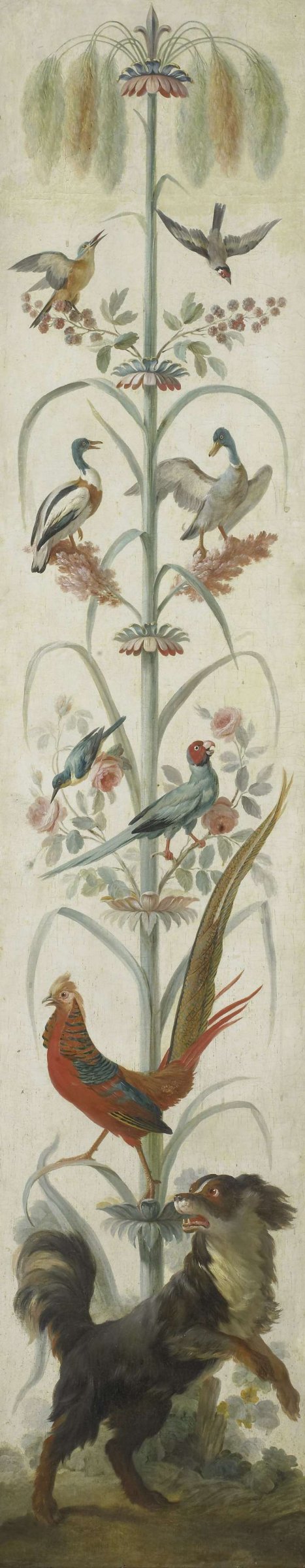 Decorative Depiction with Plants and Animals, anonymous, 1760 - 1799