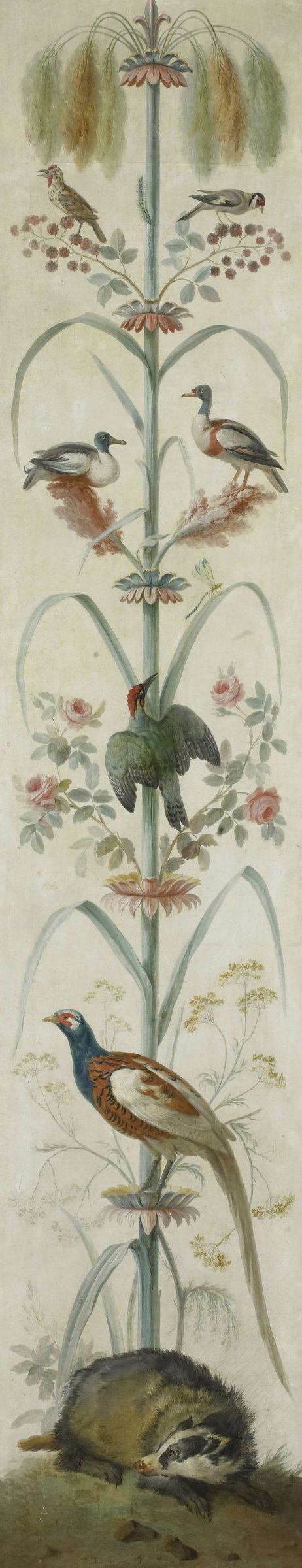 Decorative Depiction with Plants and Animals, anonymous, 1760 - 1799
